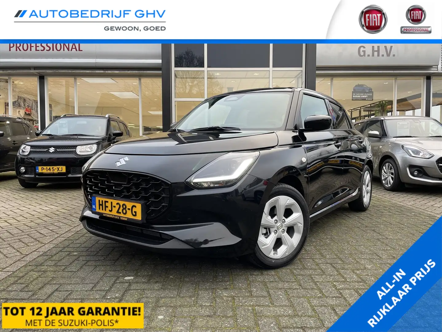 Suzuki Swift New 1.2 Smart Hybrid 83pk Select | NU € 2000,00 KO Noir - 1