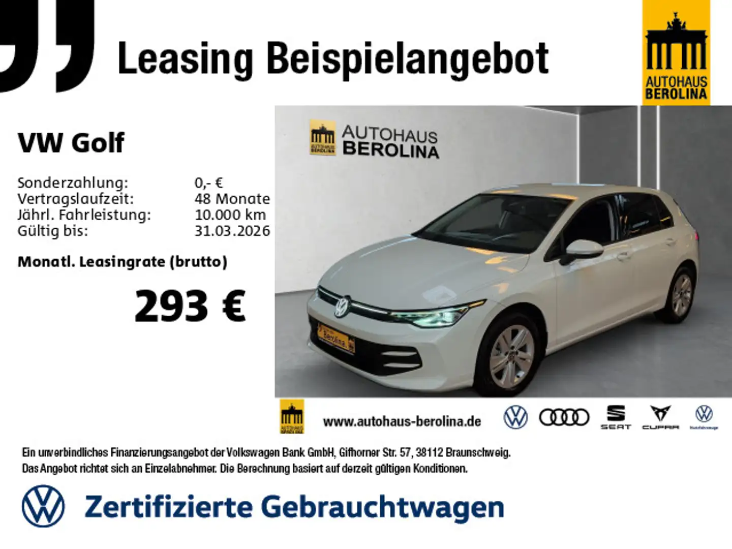 Volkswagen Golf VIII 1.5 eTSI Life DSG *IQ-MATRIX*AHK*HuD* Weiß - 1