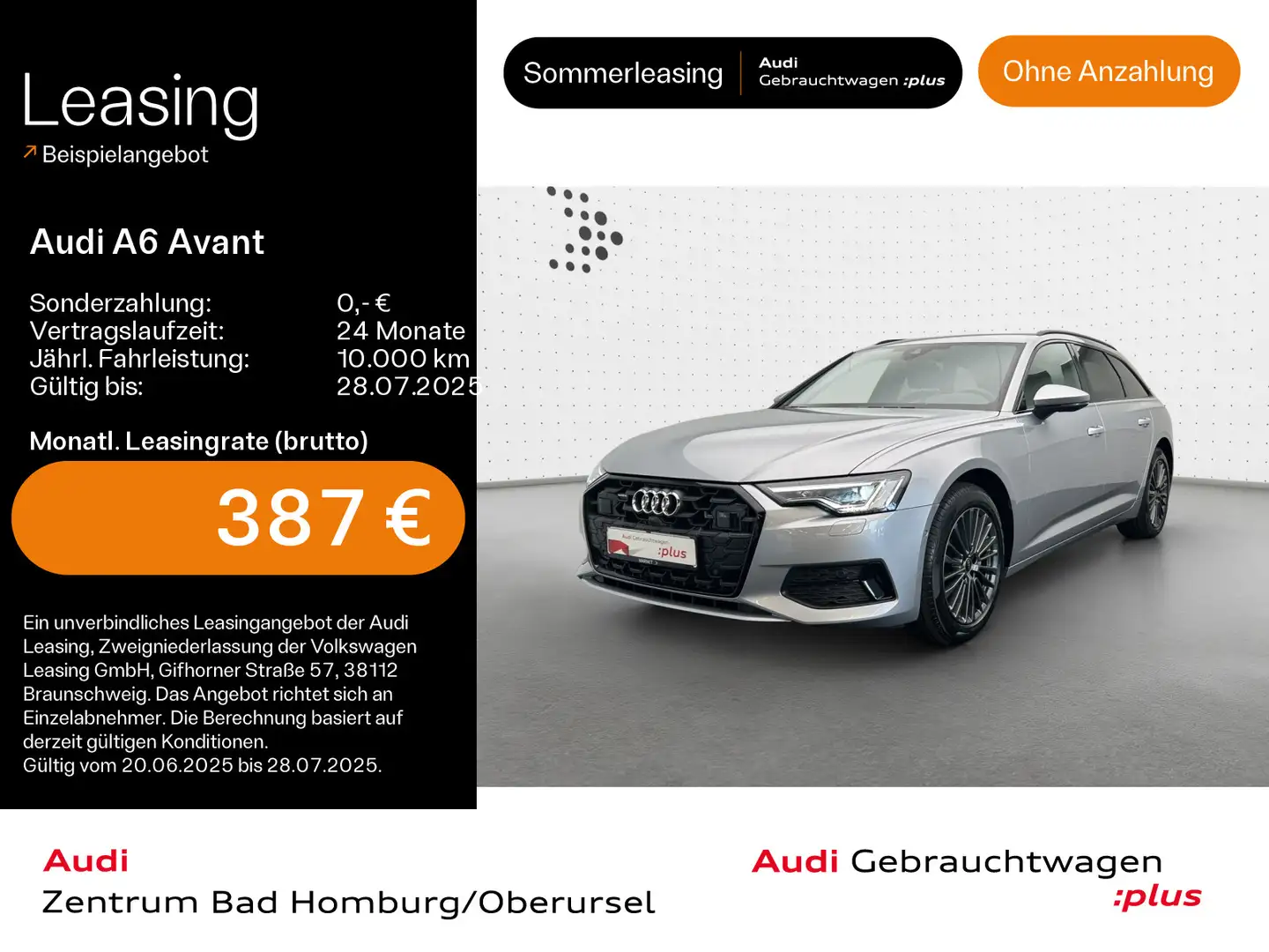 Audi A6 Sport advanced 40 TDI quattro*HeadUp*Ma Silber - 1