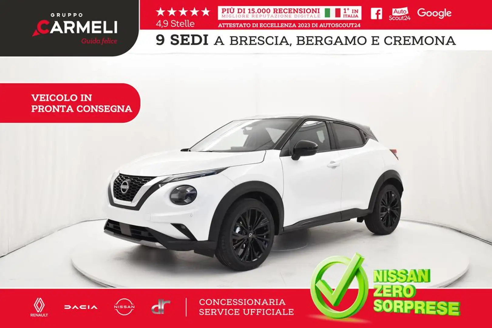 Nissan Juke 1.0 dig-t N-Sport 114cv Bianco - 1