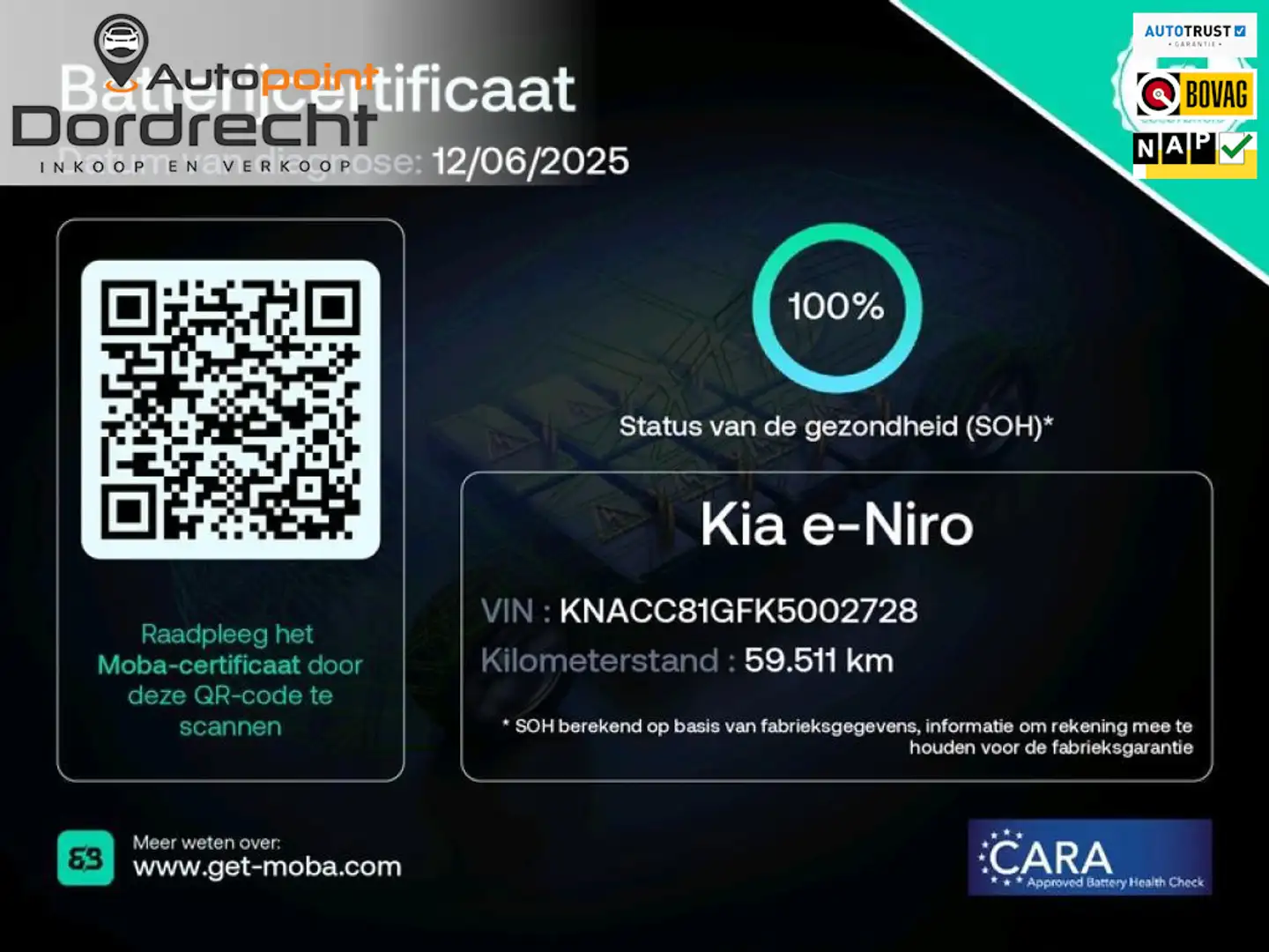 Kia e-Niro DynamicLine 64 kWh SOH 100% Gris - 2