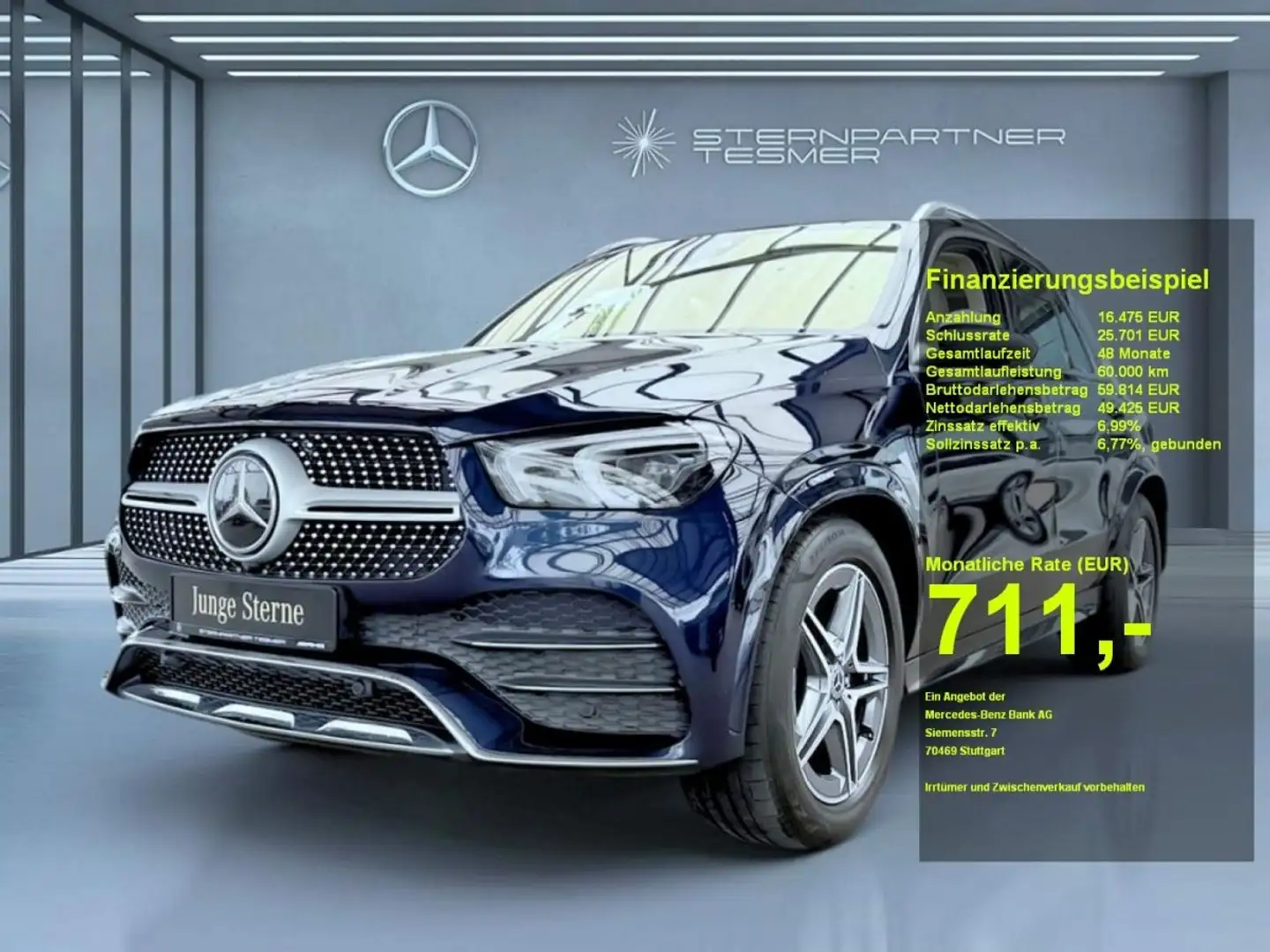 Mercedes-Benz GLE 400 d 4M AMG, AIRMATIC, Massage, Sitzklima, Blauw - 1