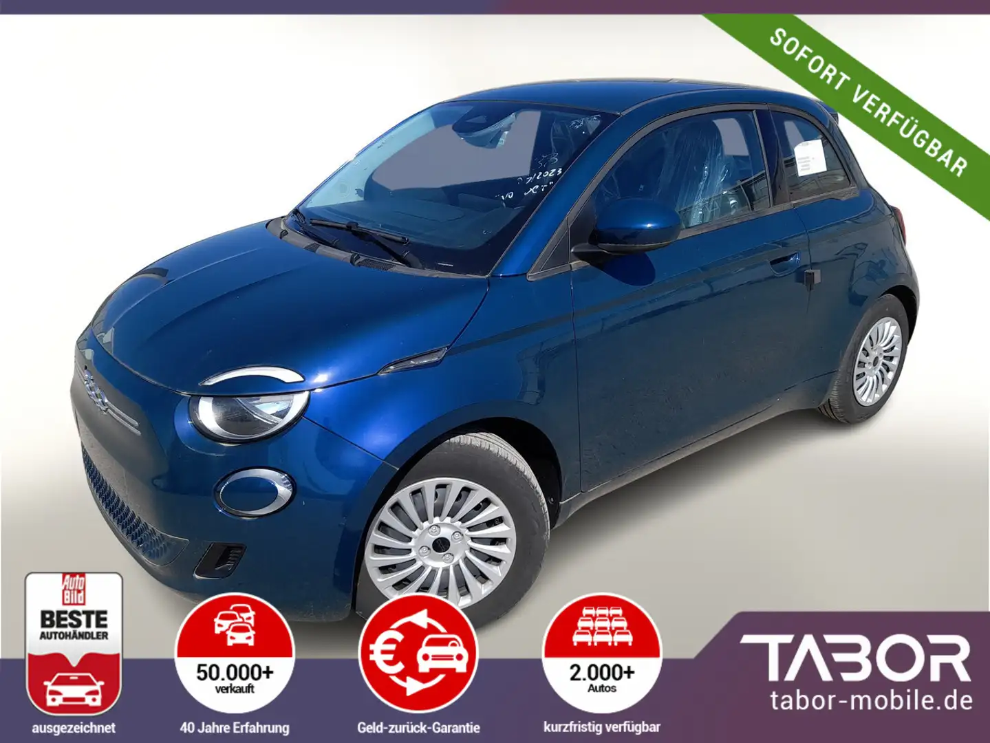 Fiat 500e 42 kWh 118 SchukoM2 CarPlay Klima Keyl Temp Zelená - 1
