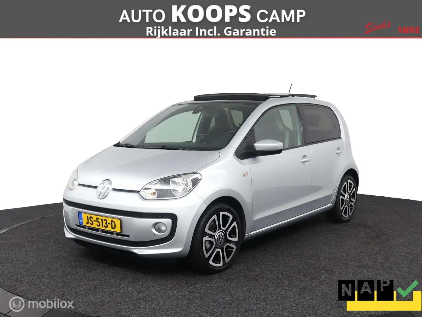 Volkswagen up! 1.0 High up! 5-Deurs | Pano-dak | Airco | Cruise | Grijs - 1