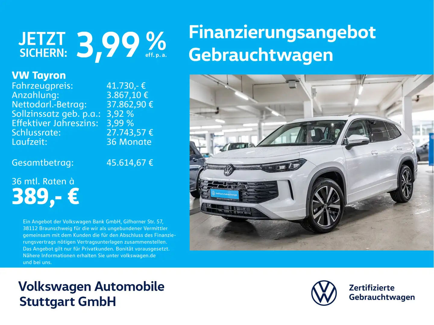 Volkswagen Tayron Life 1.5 TSI DSG Navi Kamera Pano AHK ACC Weiß - 1