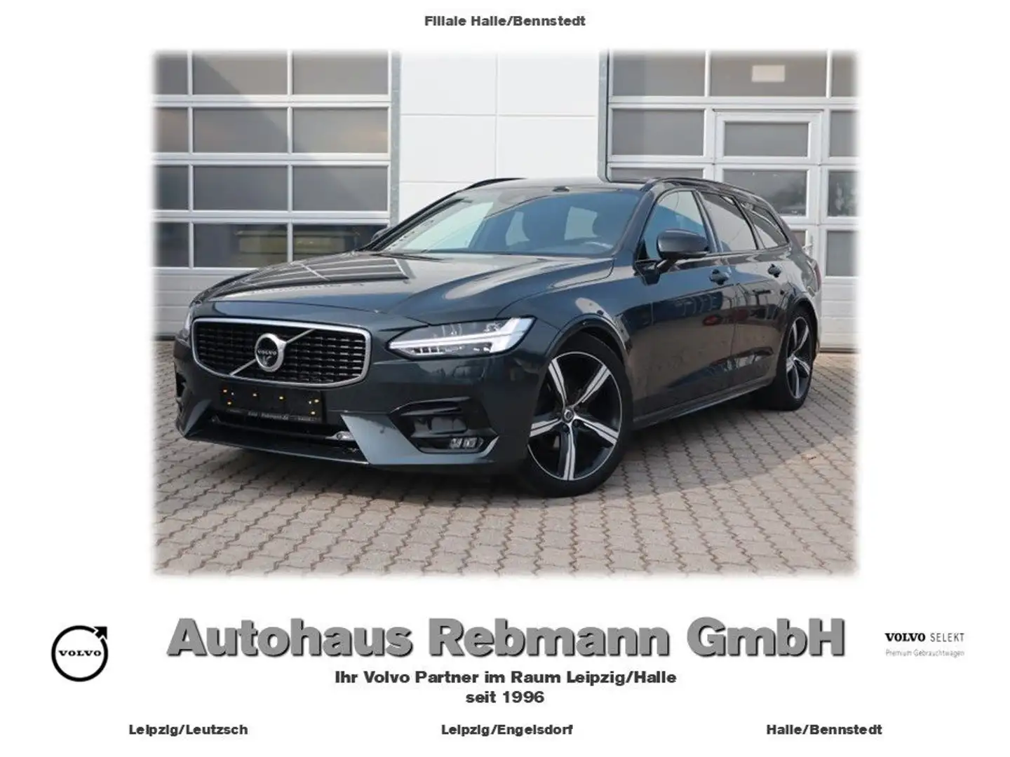 Volvo V90 D4 R Design HUD*Akustik*StdHzg*360° Gris - 1