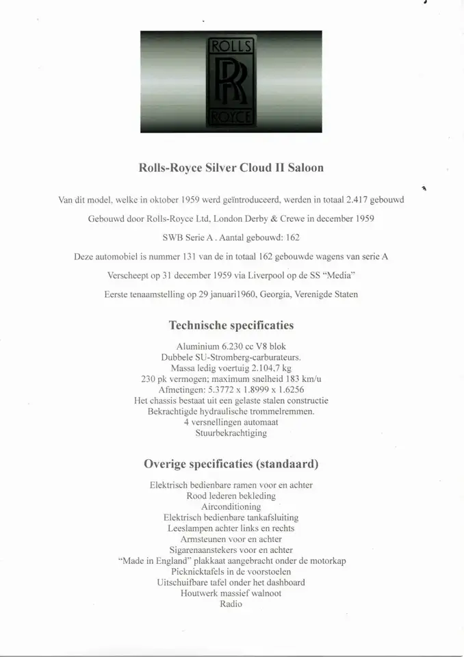 Rolls-Royce Cloud SILVER, foto 2