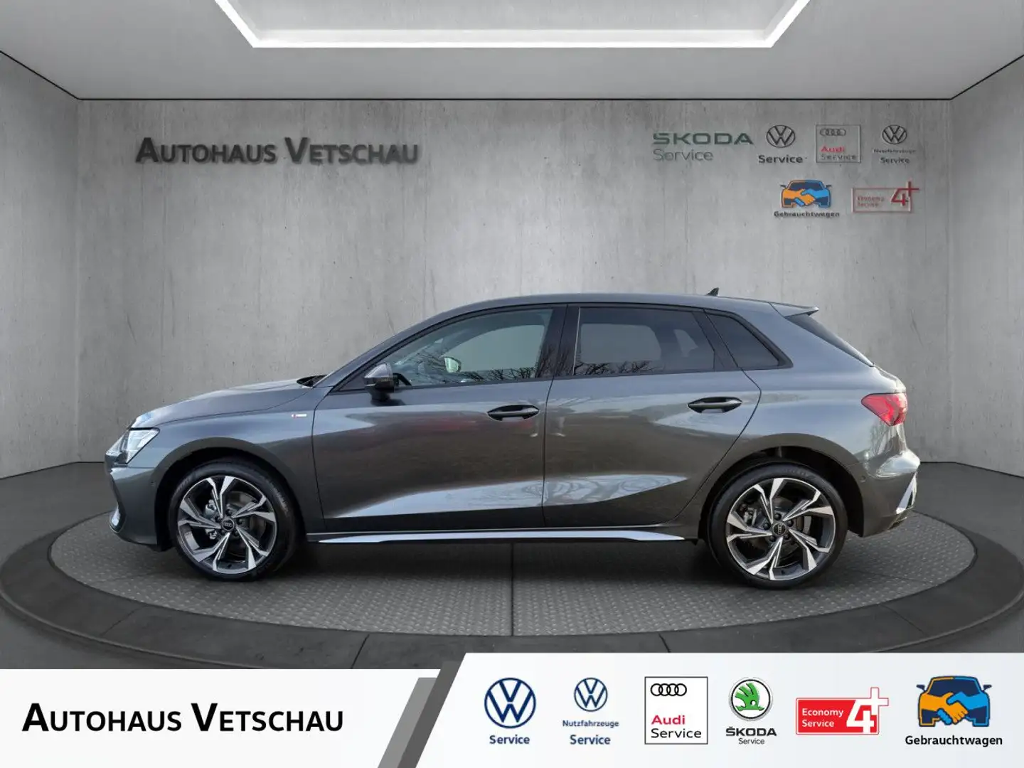 Audi A3 Sportback 1.5 TFSI S-tronic S line Navi LED Gris - 1