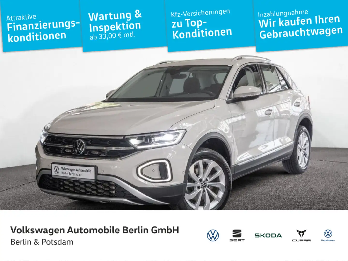 Volkswagen T-Roc 2.0 TDI DSG Style Navi LED PDC Sitzhzg APP Grau - 1