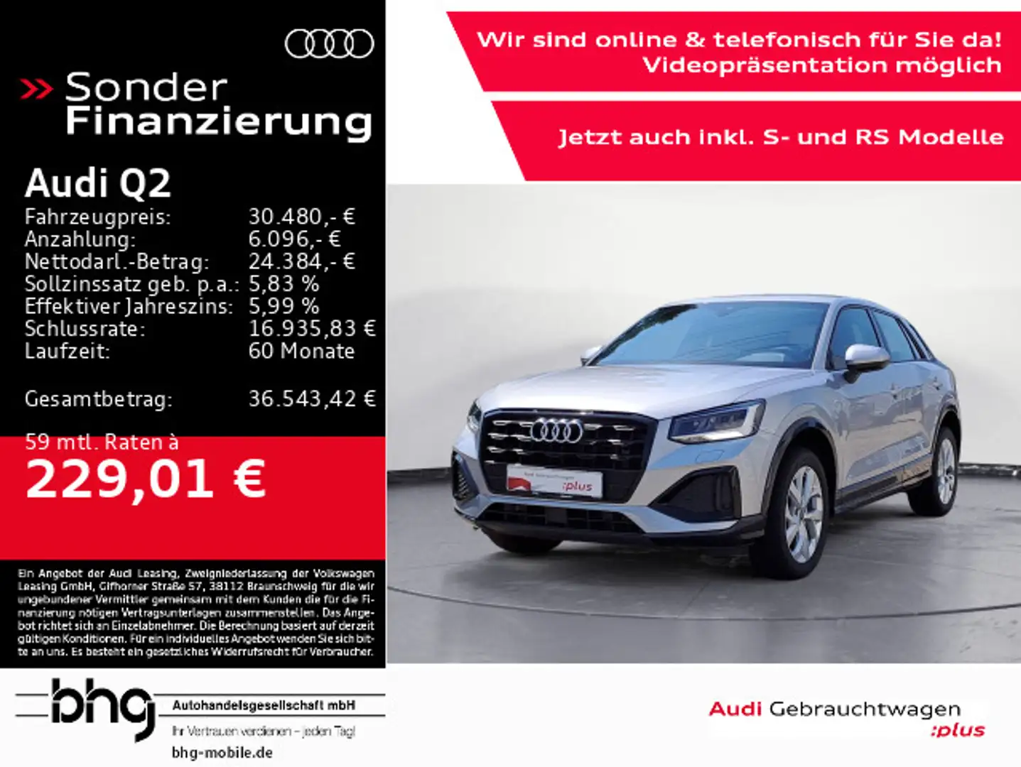 Audi Q2 35 TDI S tronic advanced Silber - 1