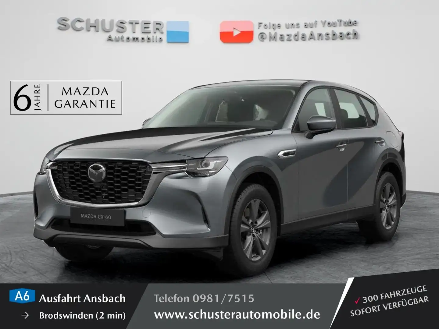 Mazda CX-60 2025 327PS PHEV Prime Kamera/LED/Tempomat Grau - 1