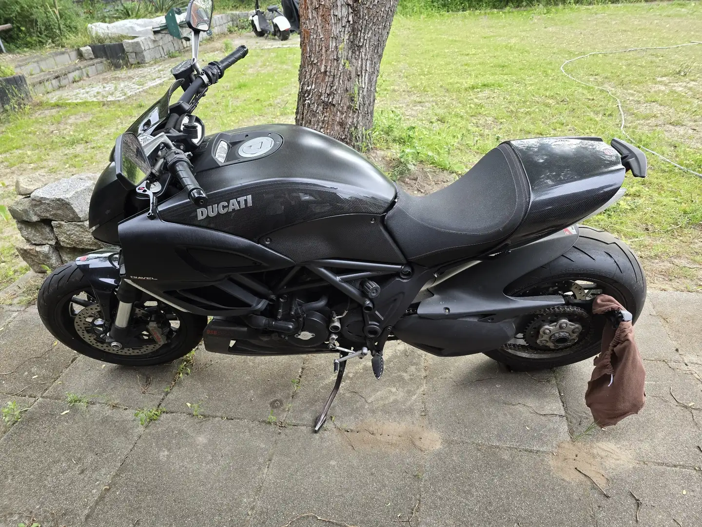 Ducati Diavel Diavel Carbon, Nummernschild seitlich eingetragen Negro - 1