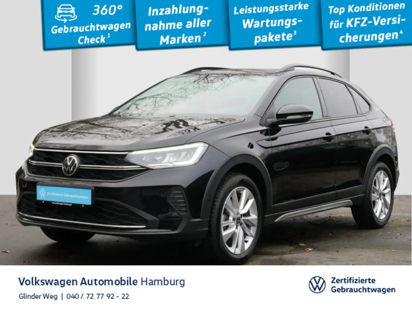 Volkswagen Taigo 1.0 TSI Goal DSG LM17 ACC Navi Schwarz - 1