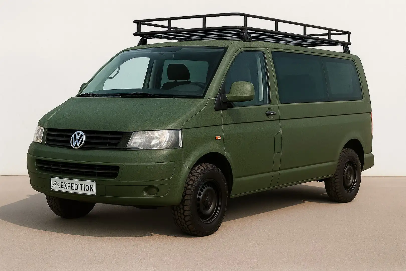 Volkswagen T5 Multivan 4 M*NAVI*SHZ*AHK*7 SITZE*Expedition Grün - 1