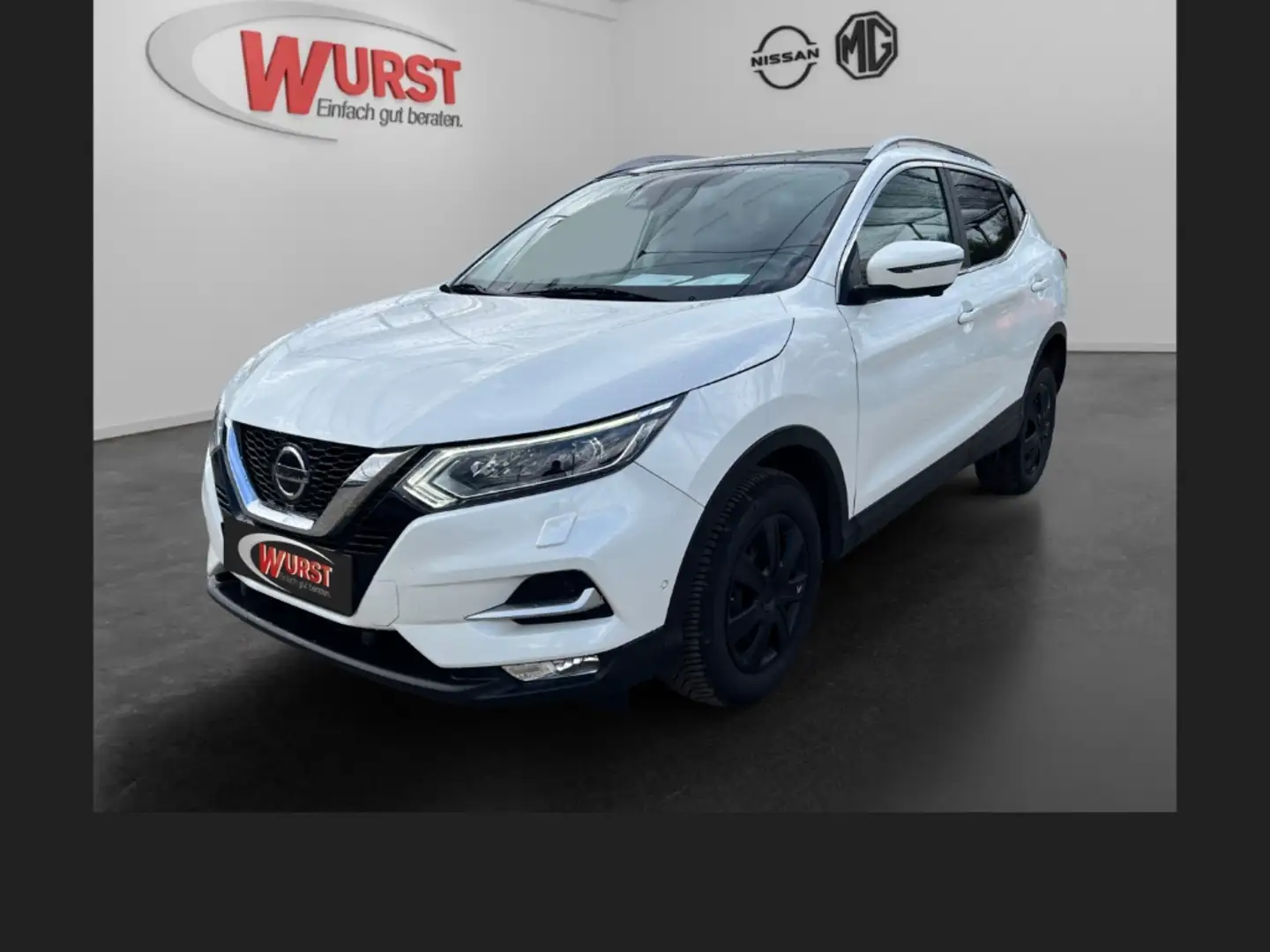 Nissan Qashqai Tekna 4x4 1.7 dCi  Pano.Glasdach Frontscheibenheiz Weiß - 1