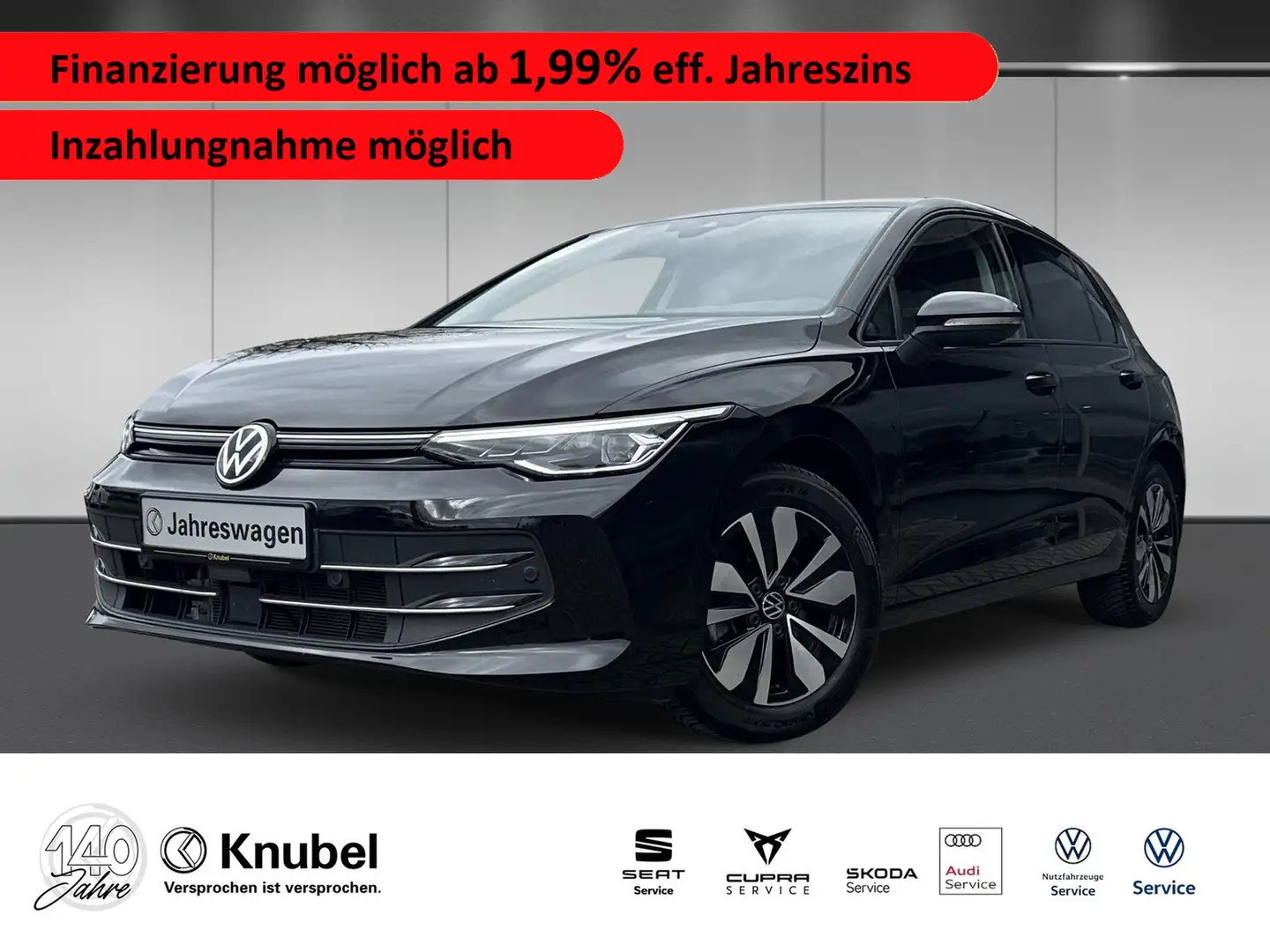 Volkswagen Golf VIII GOAL 2.0 TDI DSG LED+/NAVI/AHK/GJR Schwarz - 1