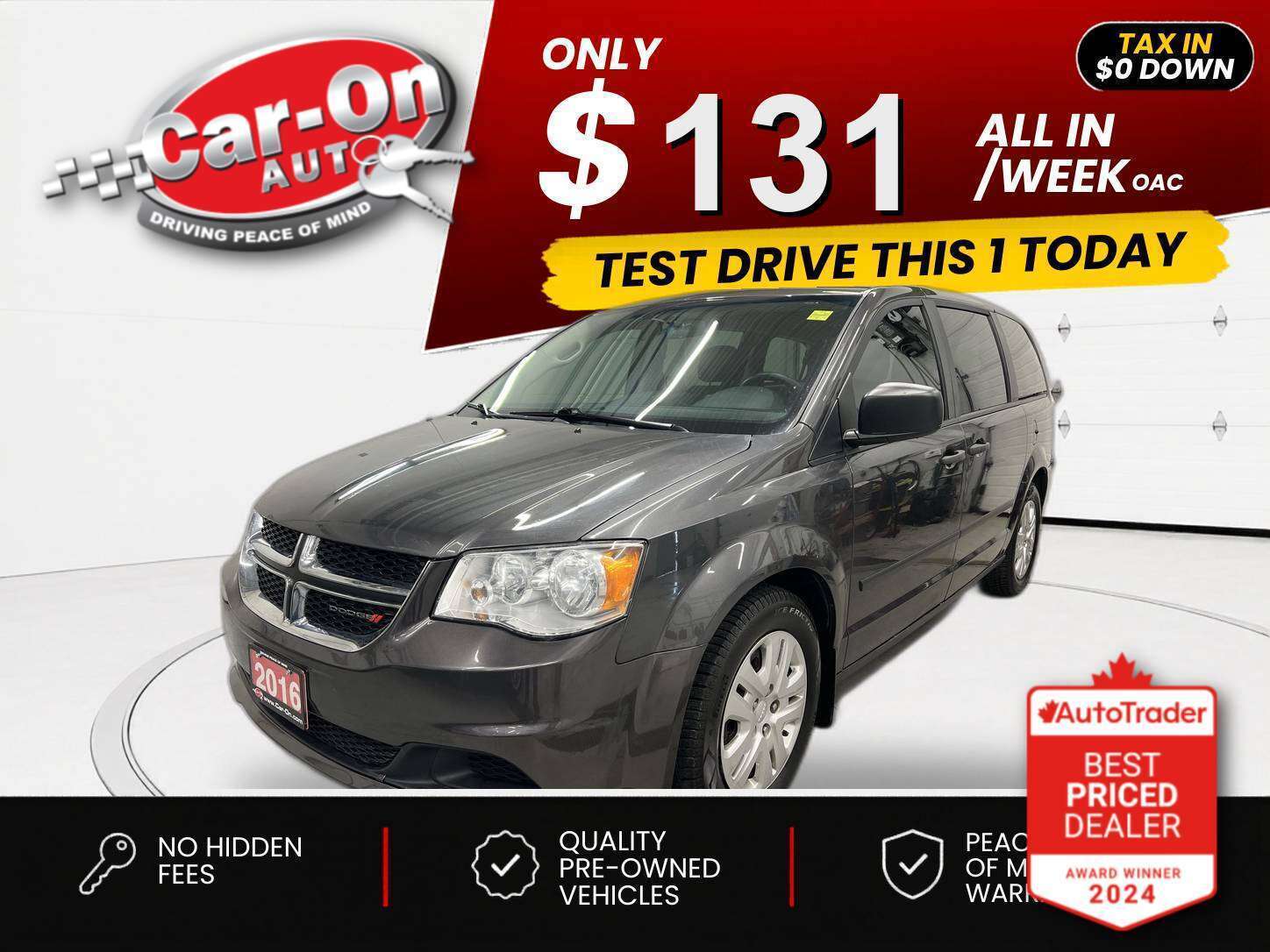 Gray 2016 Dodge Grand Caravan Minivan Automatic