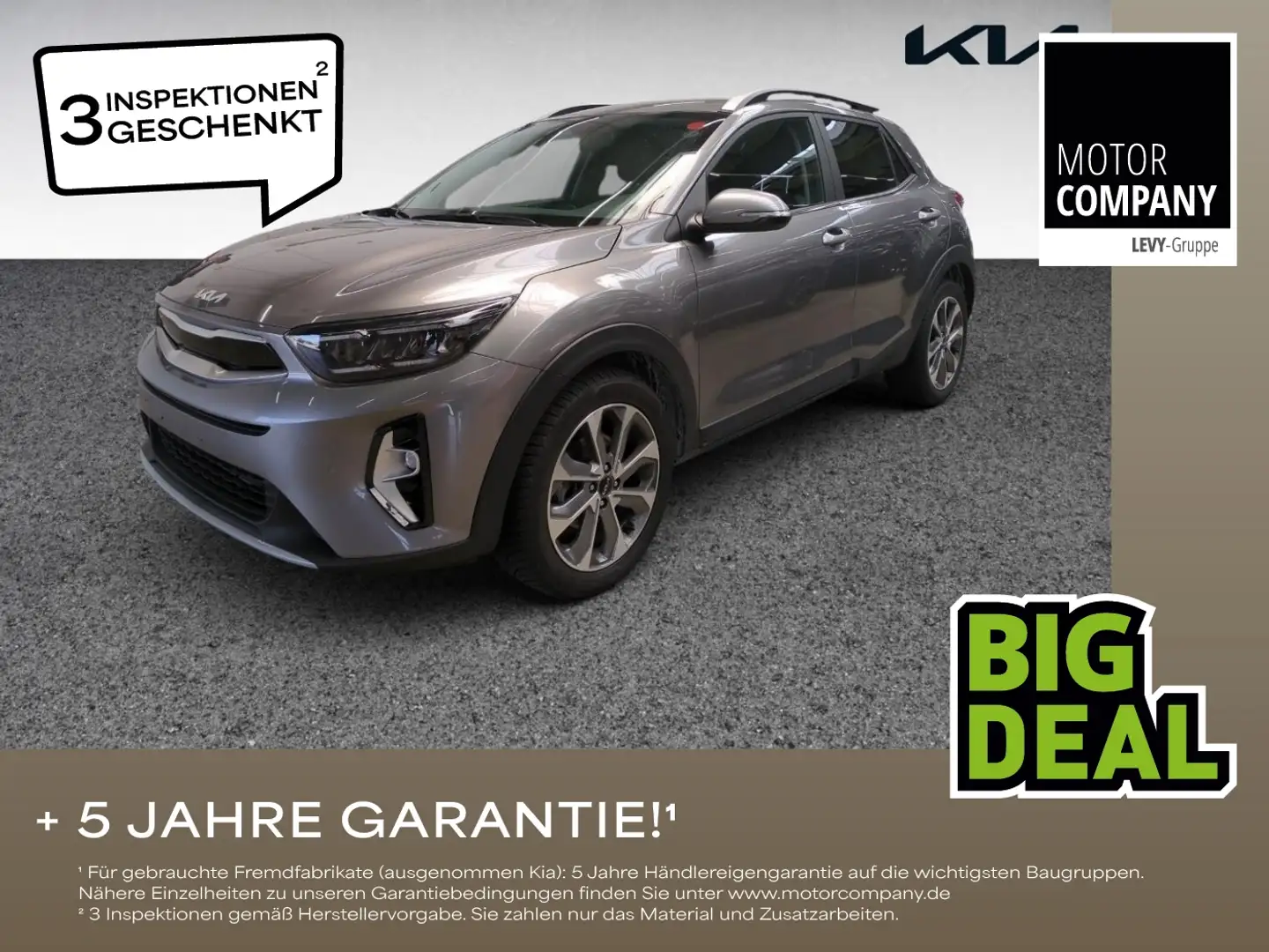 Kia Stonic 1.0 T-GDI Spirit +Automatk+Allwetter+Navi+ Gris - 1