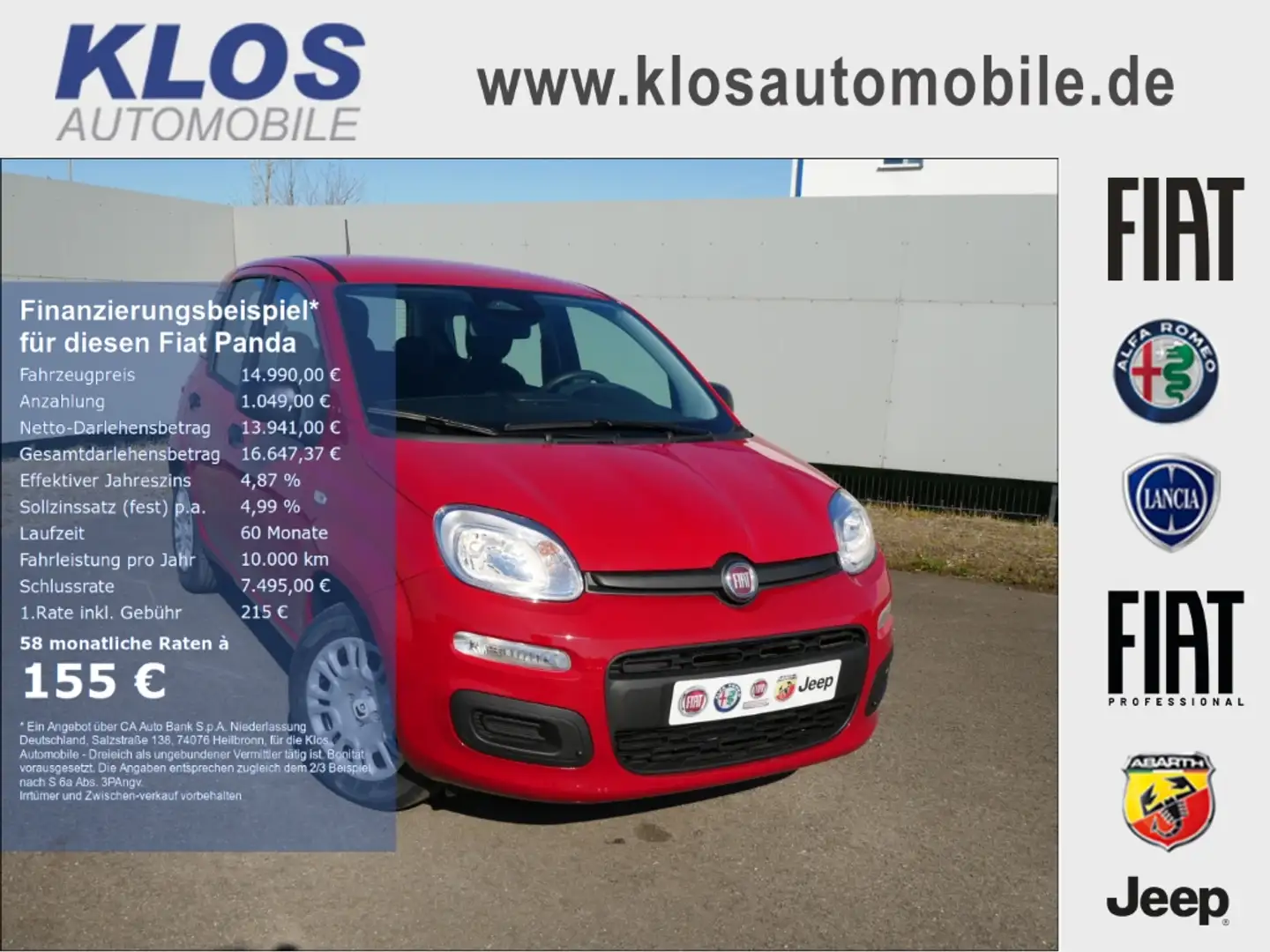 Fiat Panda HYBRID 1.0 GSE 70PS PDC CITY PAKET RADIO 5-SITZER Rood - 1