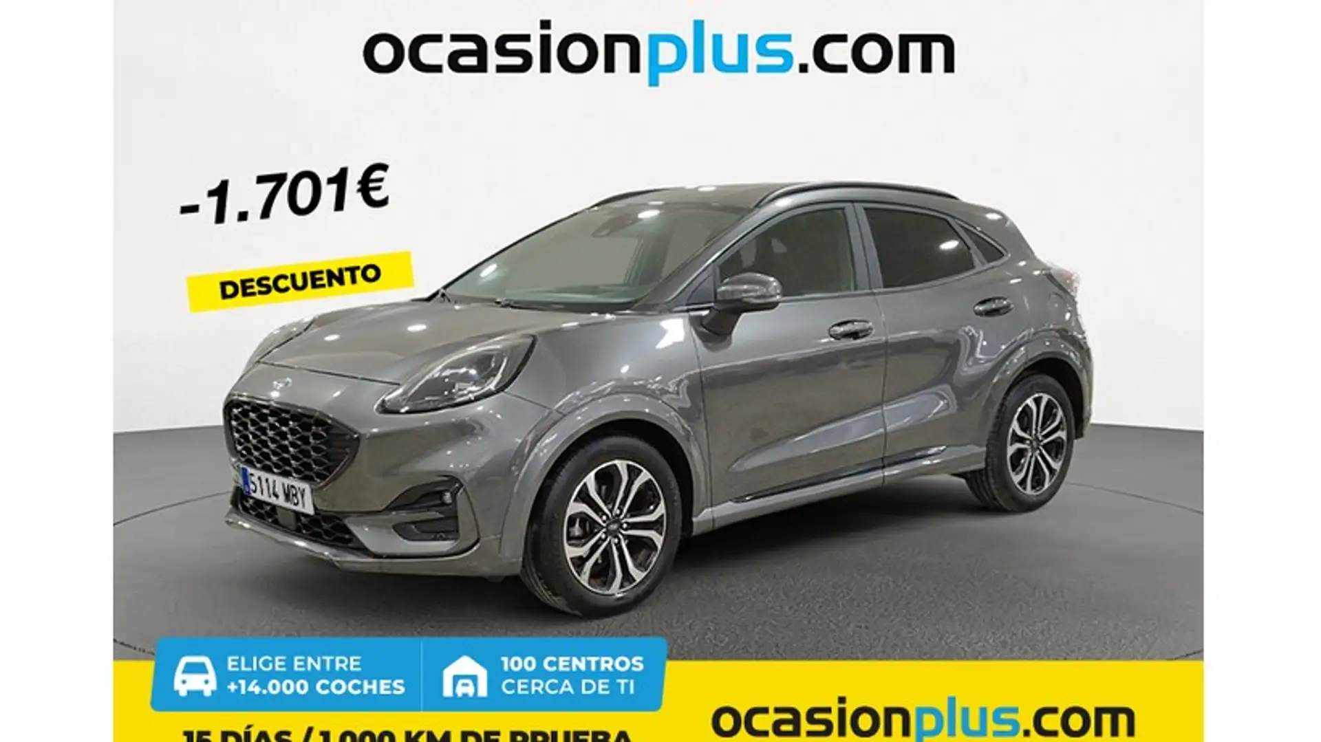 Ford Puma 1.0 EcoBoost MHEV ST-Line Aut. 125 Grijs - 1