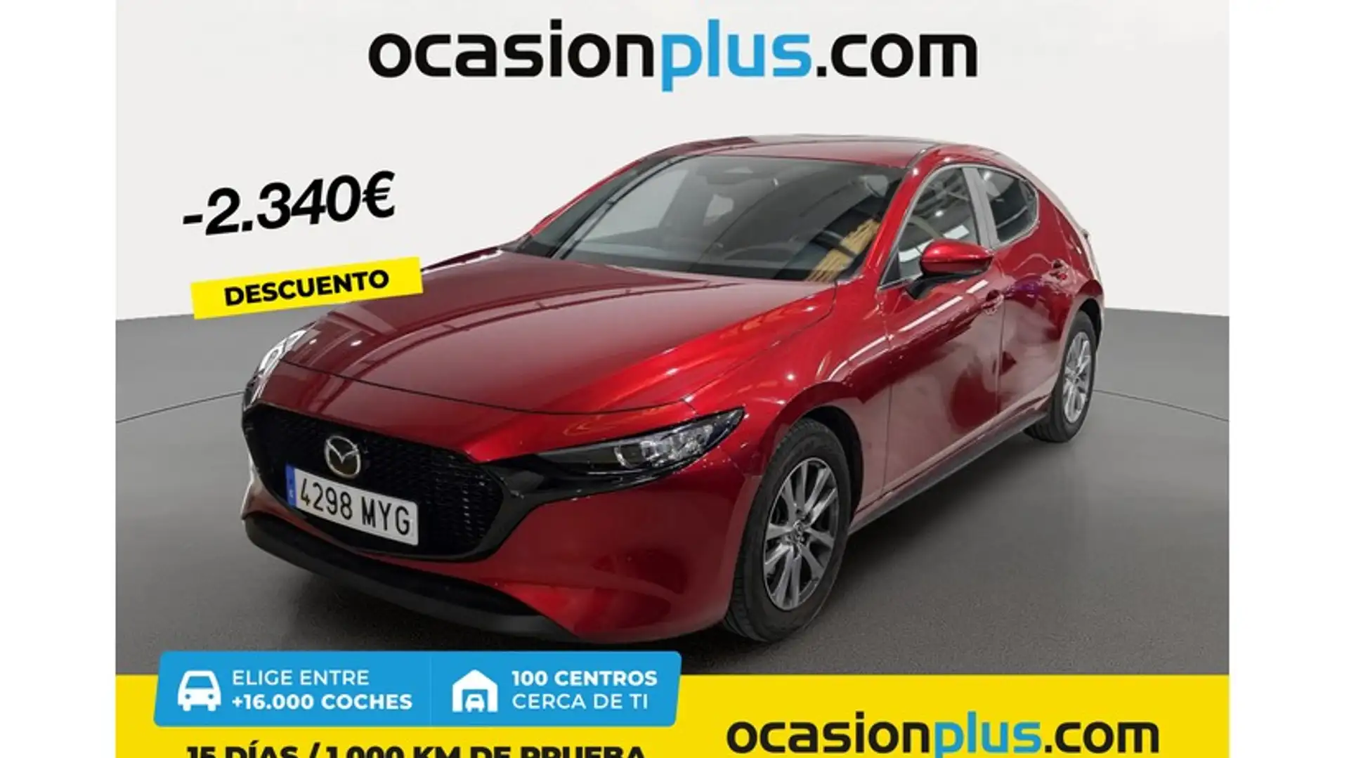 Mazda 3 2.5 e-Skyactiv-G Prime-line Aut. 103kW Rojo - 1