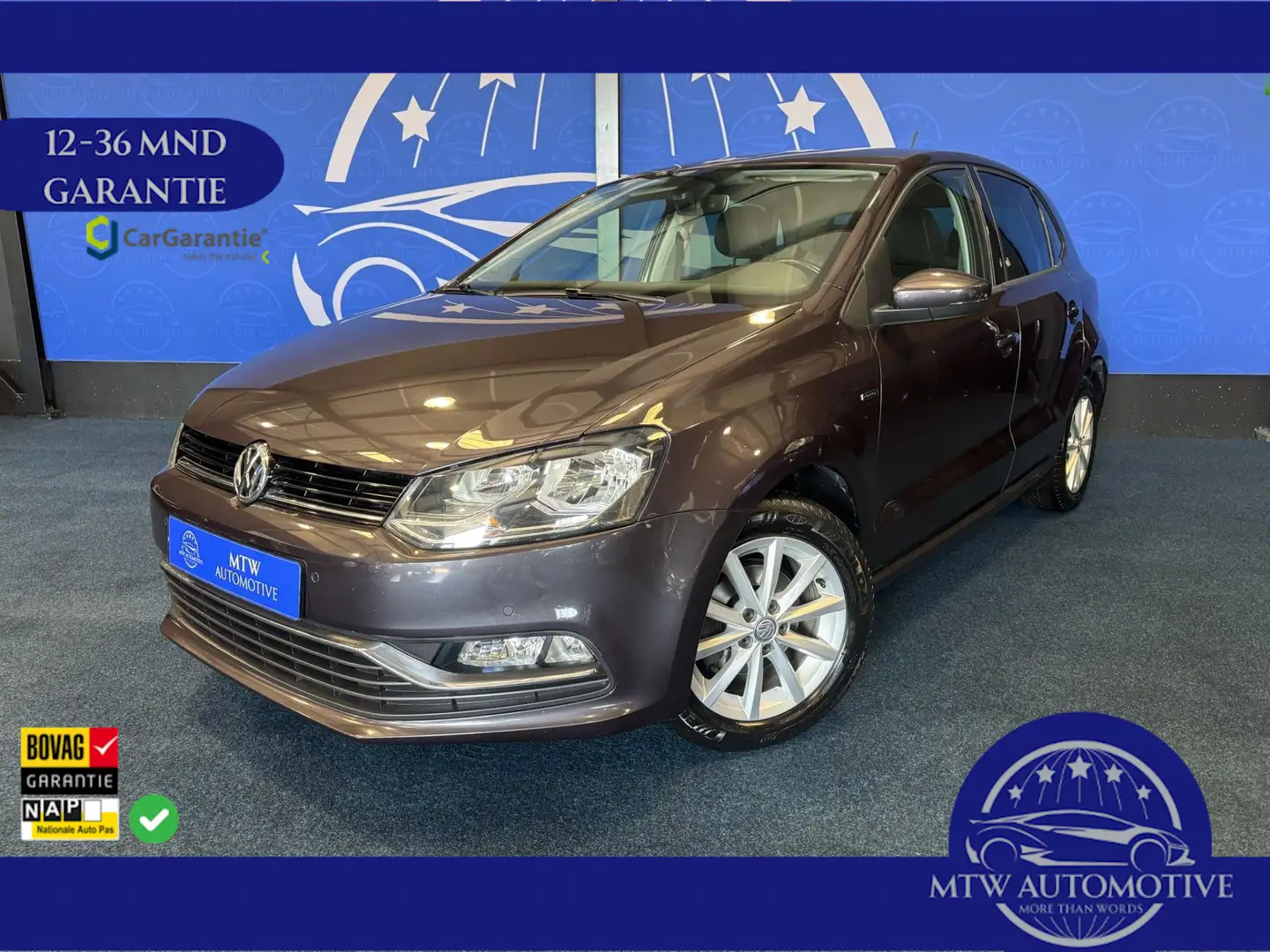Volkswagen Polo 1.0 75-PK BlueMotion / HIGHLINE - LOUNGE / FULL OP Paars - 1
