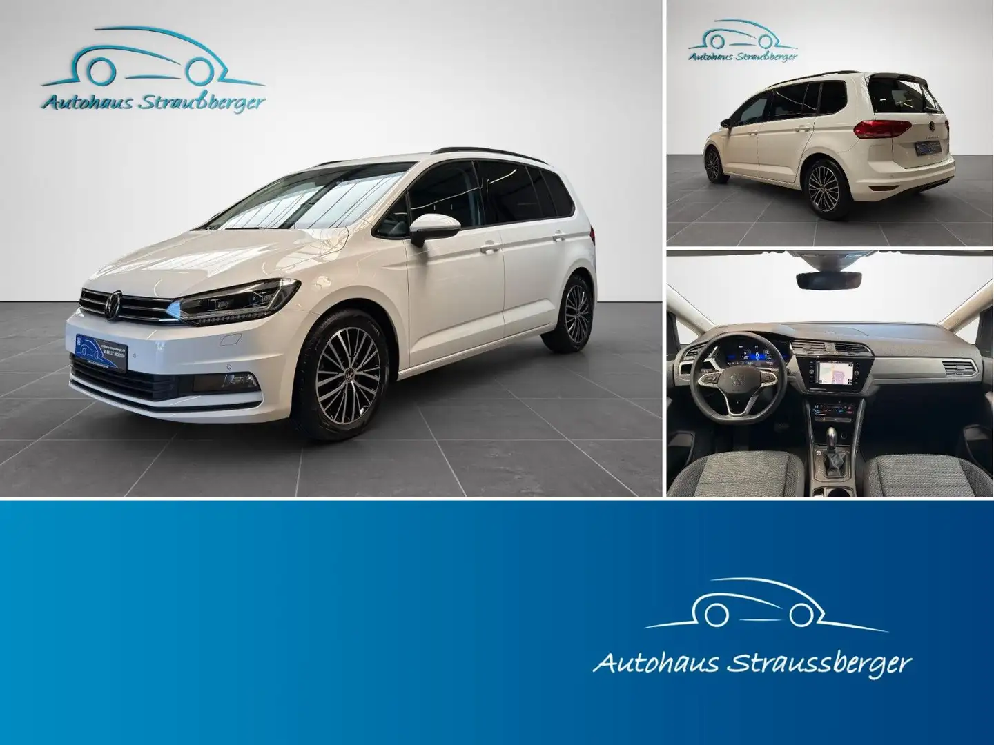 Volkswagen Touran Comfortline MFL Sthz SHZ QI 3ZK RFK 7-Sit Weiß - 1