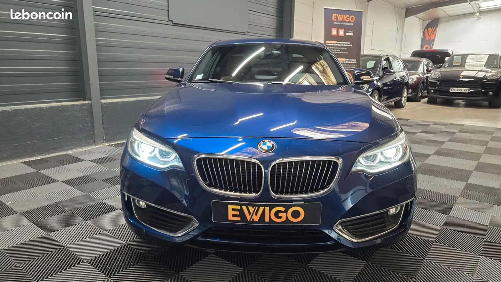 BMW 220 serie coupe 2.0 220 d 190 lounge xdrive bva suivi cuir Azul - 2