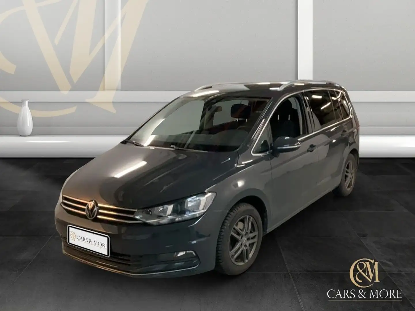Volkswagen Touran 2.0 TDI Highlin 7Sitze Navi CarPlay Cockpit RFK Grau - 2