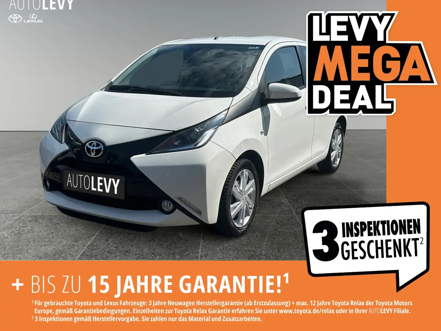 Toyota Aygo 1.0 x-play Team D +Alwetter+Klima+Kamera+ Білий - 1