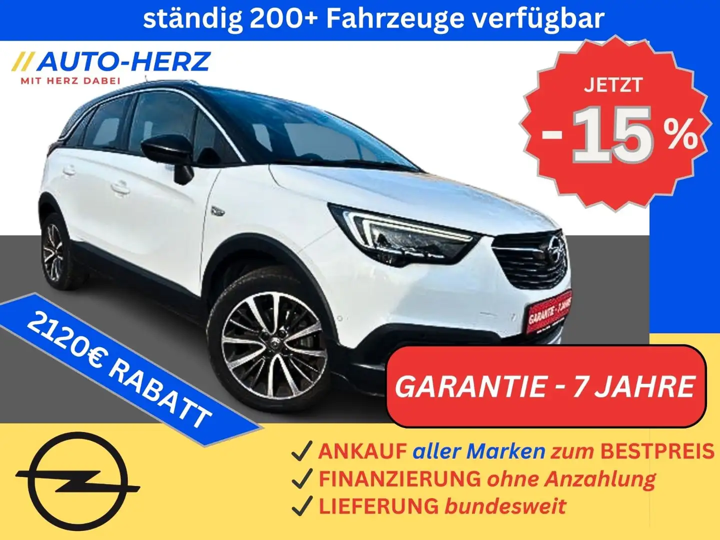 Opel Crossland X Ultimate Leder+LED+Sitz&Lenkradh+PDC Biały - 1