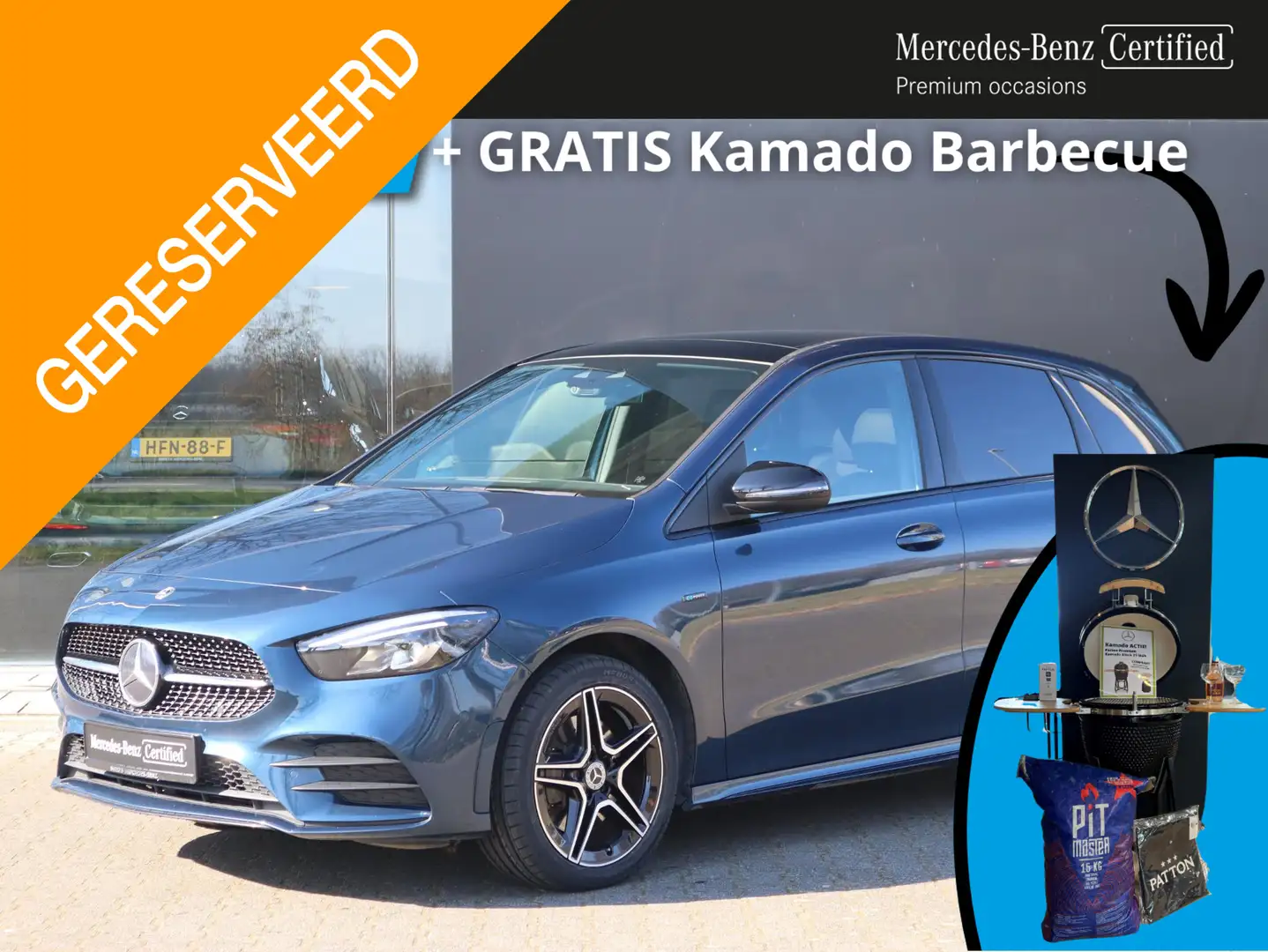 Mercedes-Benz B 250 e AMG line | Panoramadak | Navigatie | LED | Autom Blauw - 1