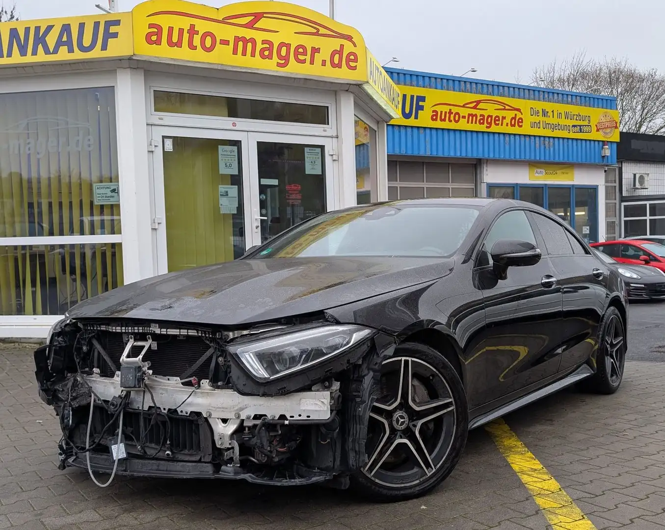 Mercedes-Benz CLS 450 4Matic AMG 53 Umbau*ACC*360°Frontschaden Zwart - 1