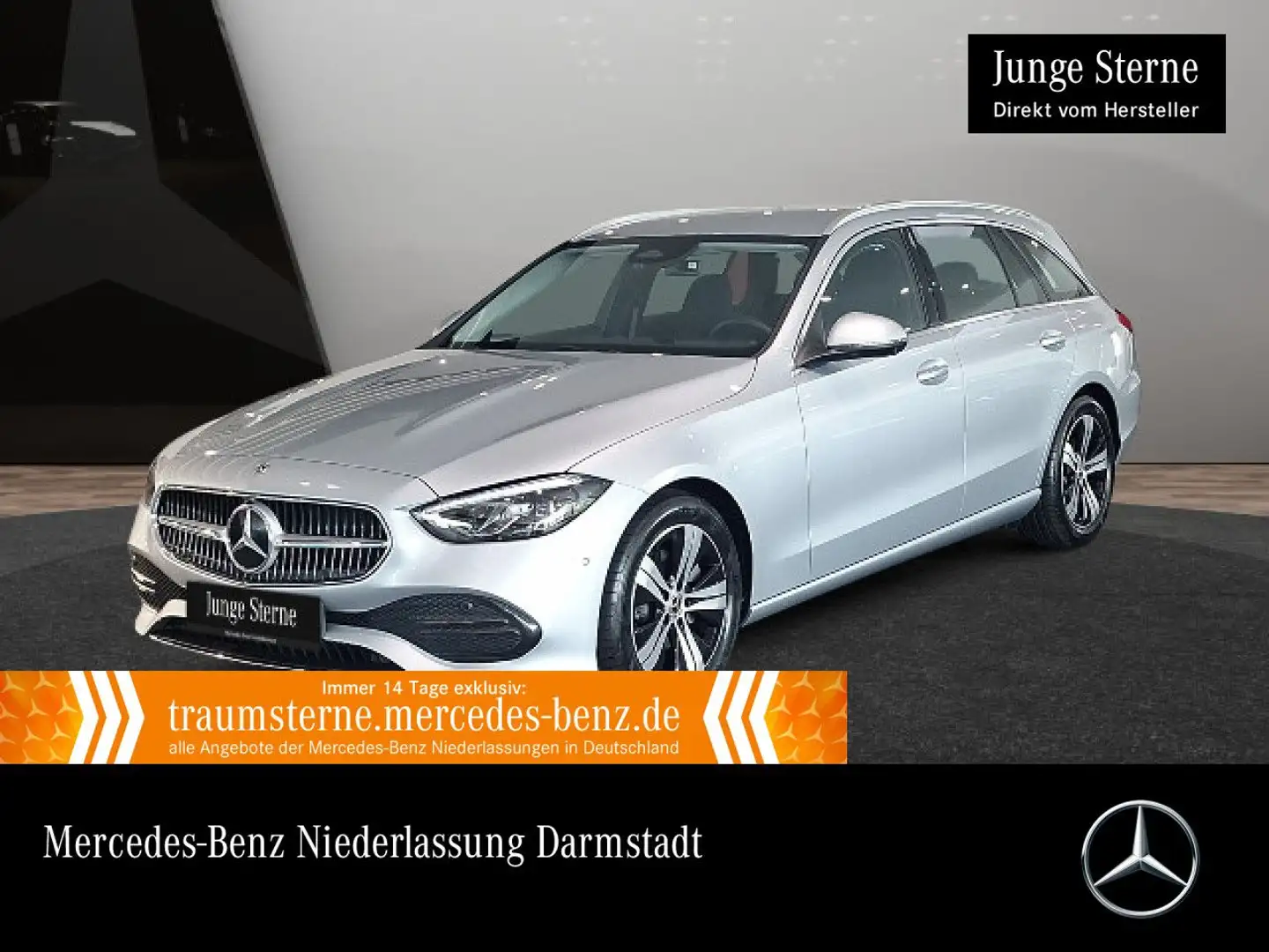 Mercedes-Benz C 200 T AVANTG+360+AHK+LED+KEYLESS+9G Argent - 1