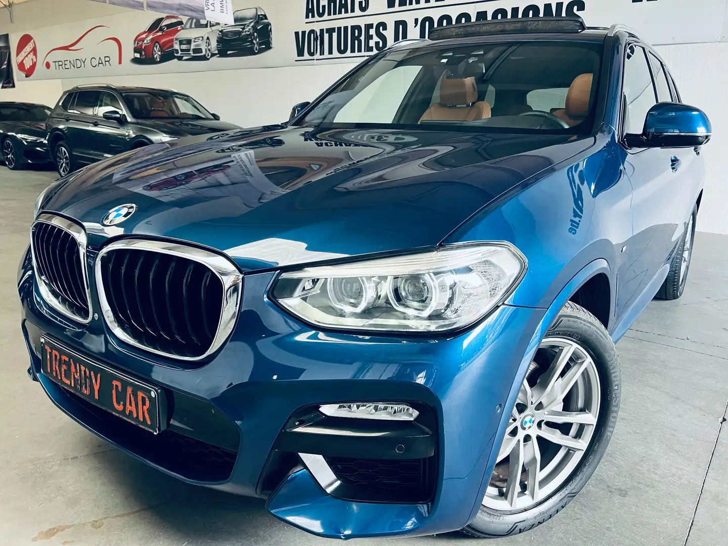 BMW X3 2.0iA xDrive20+PACK M+HUD+PANO+GPS+CARNET+GARANTIE Blue - 1