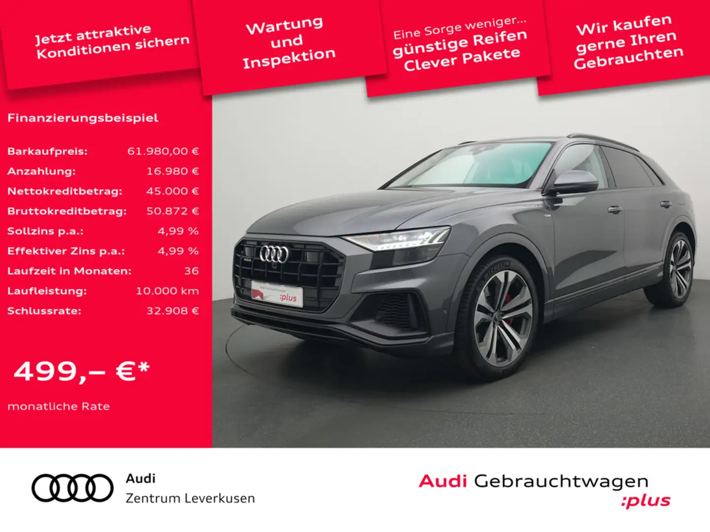 Audi Q8 360° ACC NAVI MATRIX VIRT SITZBELÜFTUNG Schwarz - 1