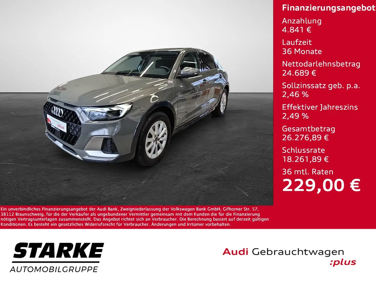 Audi A1 allstreet 30 TFSI S tronic NaviPlus LED SHZ Spo... Grau - 1