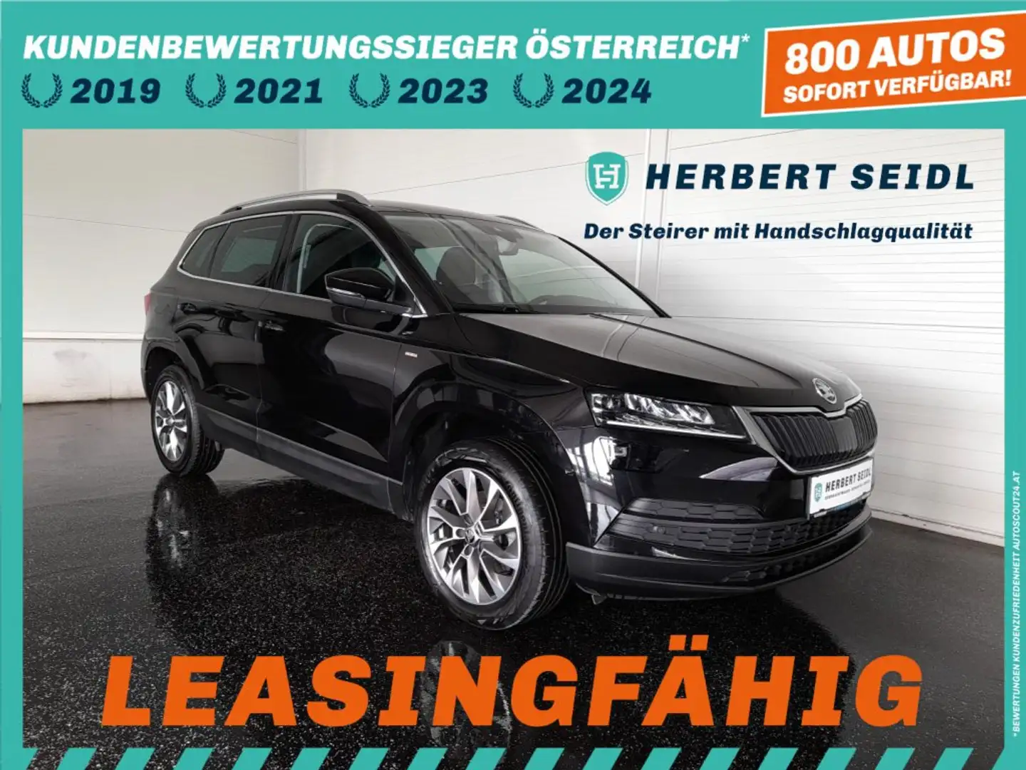 Skoda Karoq DRIVE 2,0 TDI DSG *VOLL-LED / 17 ZOLL / NAVI / TRAVEL ASSIST / SHZG VO & HI* Schwarz - 1