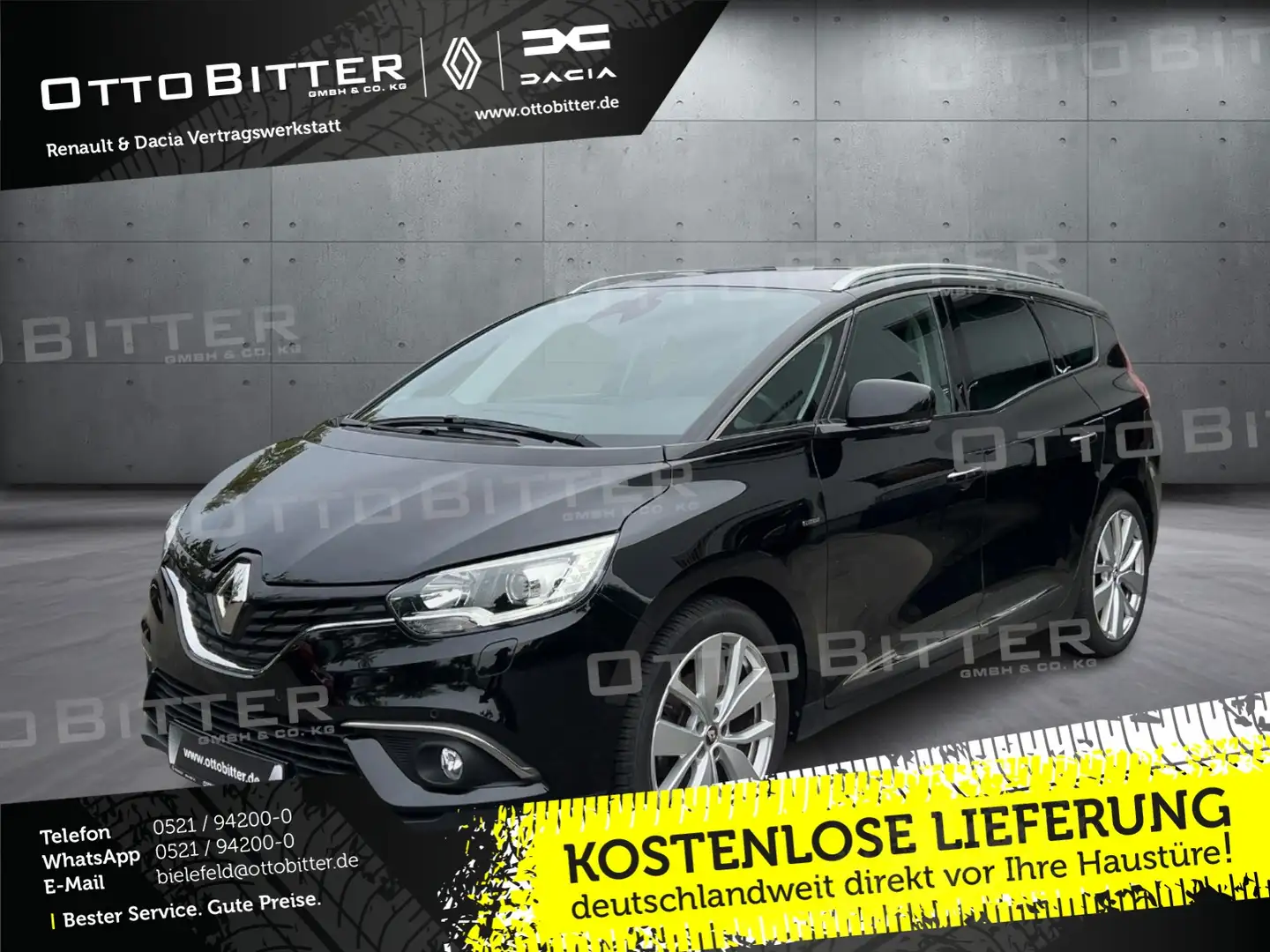 Renault Grand Scenic Limited TCe140 7-SITZER ANHÄNGERK Negro - 1