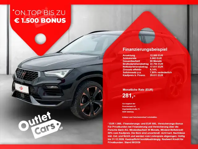 CUPRA Ateca 2.0 TSI 4Drive ASSIST+RADAR+CARPLAY+LED+LM