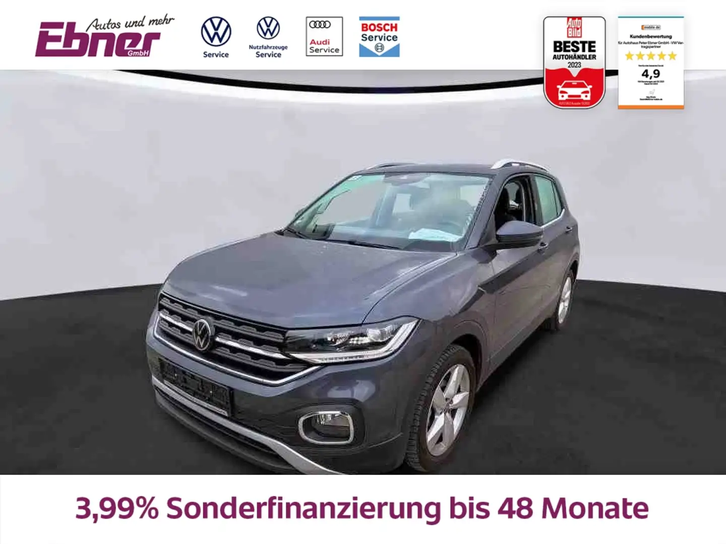 Volkswagen T-Cross STYLE 1.5TSI DSG KAMERA+ACC+NAVI+LED+ Grau - 1