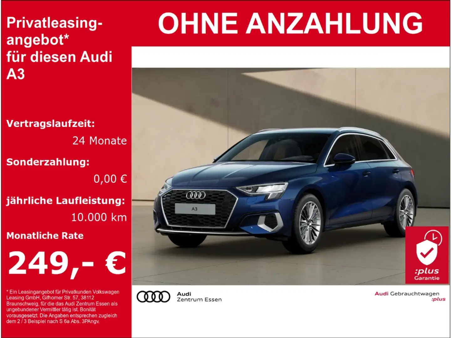 Audi A3 Sportback 35 TFSI advanced Blau - 1