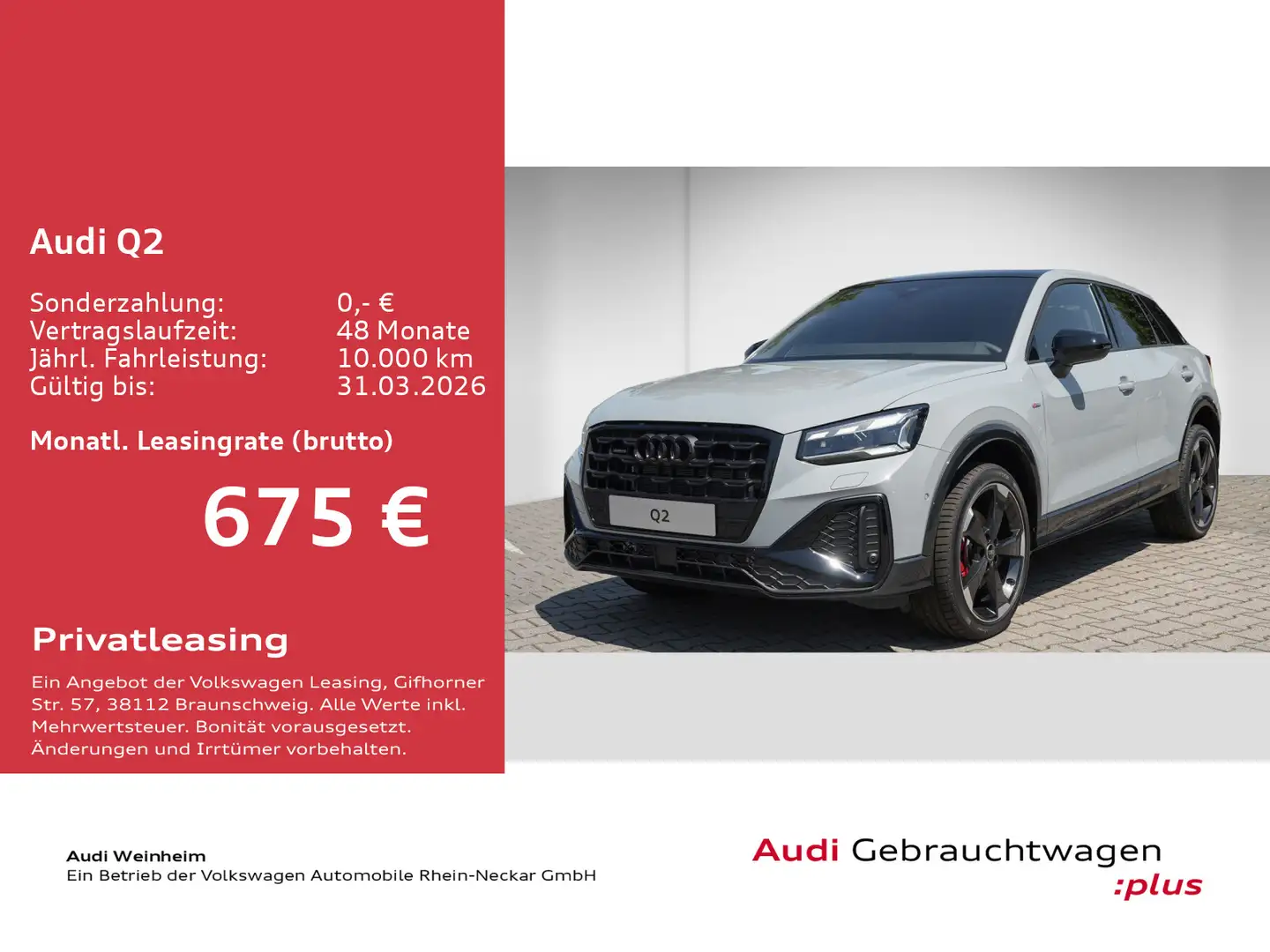 Audi Q2 40 2.0 TFSI quattro S line AHV Pano LED uvm Grau - 2