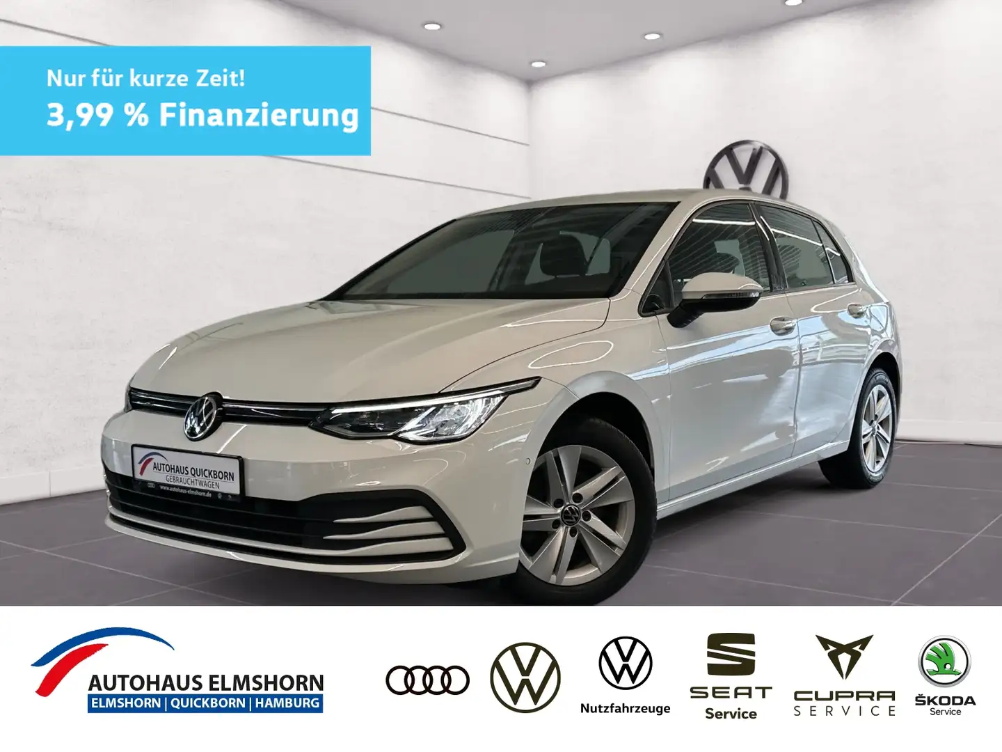 Volkswagen Golf Life 1.5 TSI NAVI APP ACC KEYLESS SPUR PARK Weiß - 1