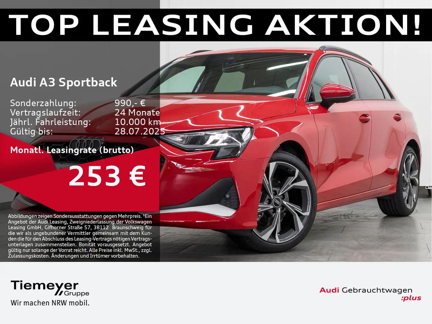 Audi A3 30 TFSI S LINE LM18 AHK ASSIST KAME Rot - 1