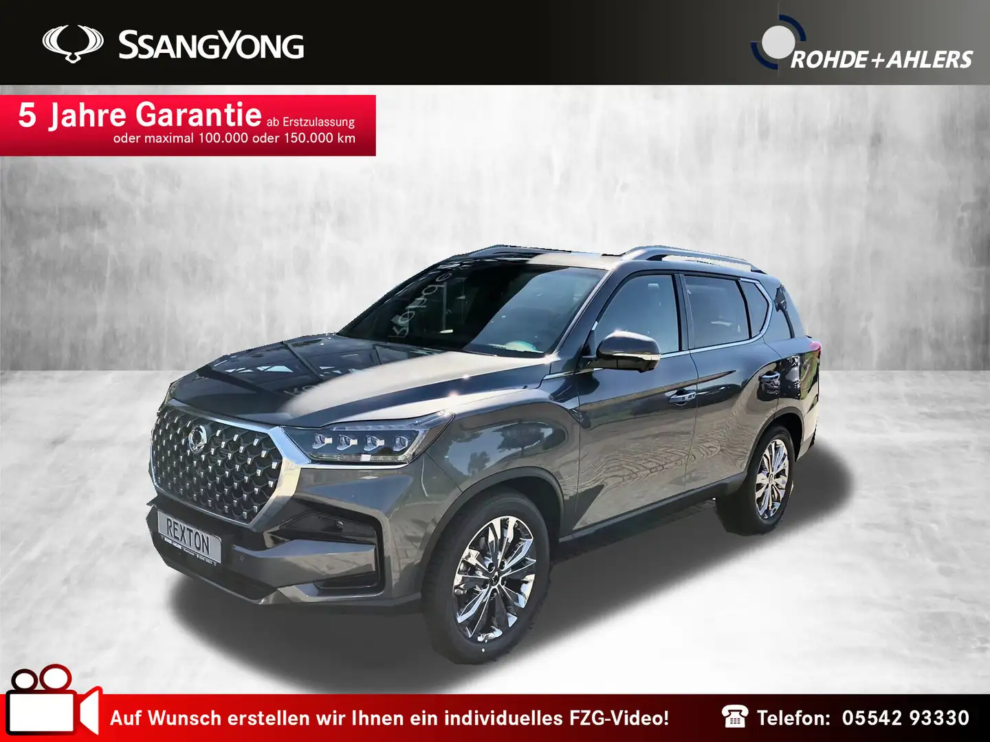 SsangYong Rexton Rexton 2.2 D 8 AT Sapphire 4WD 360°+ELEGANCE+M24 Grey - 1