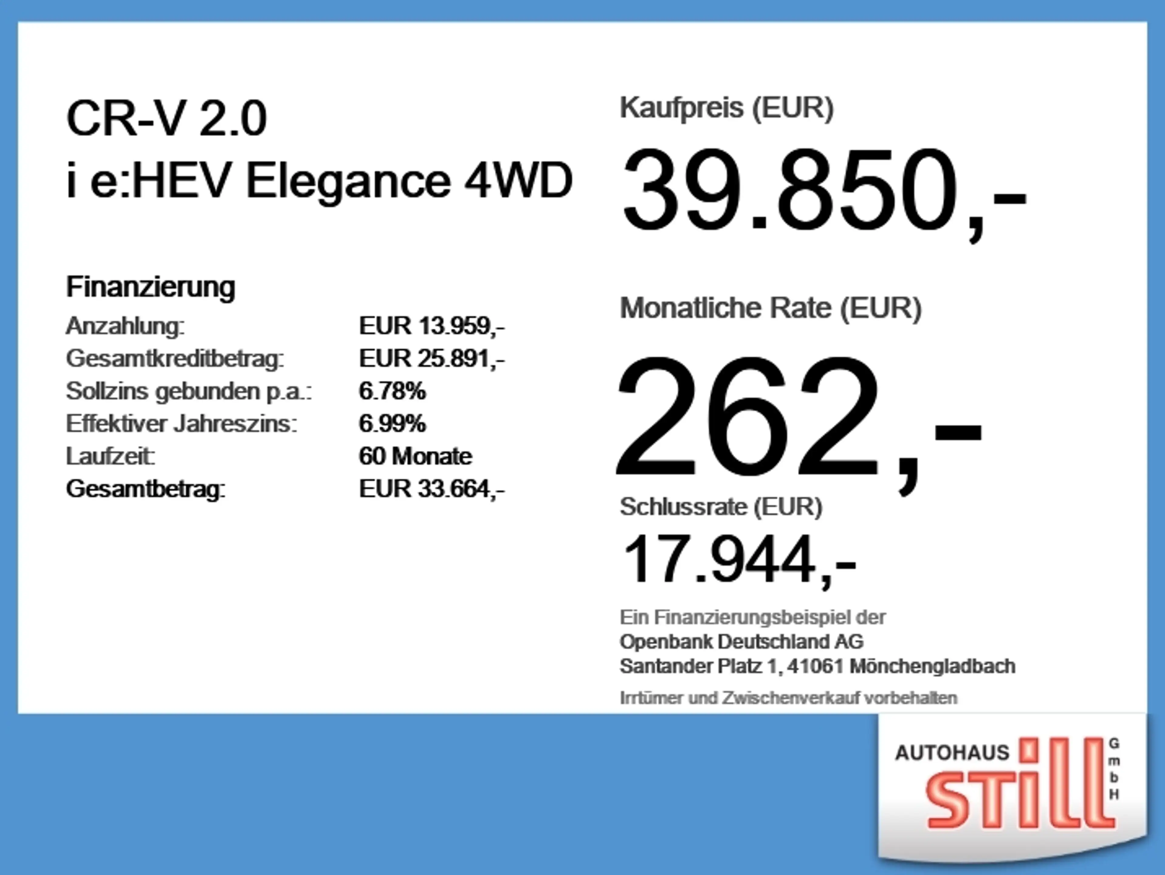 Honda CR-V 2.0 i e:HEV Elegance 4WD AHK+LED+Navi+Kamera — photo 6