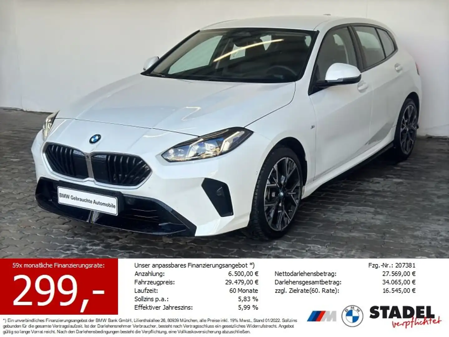 BMW 120 120 Liousine M Sport Navi.LED.HuD.360°.KofZg Blanc - 1