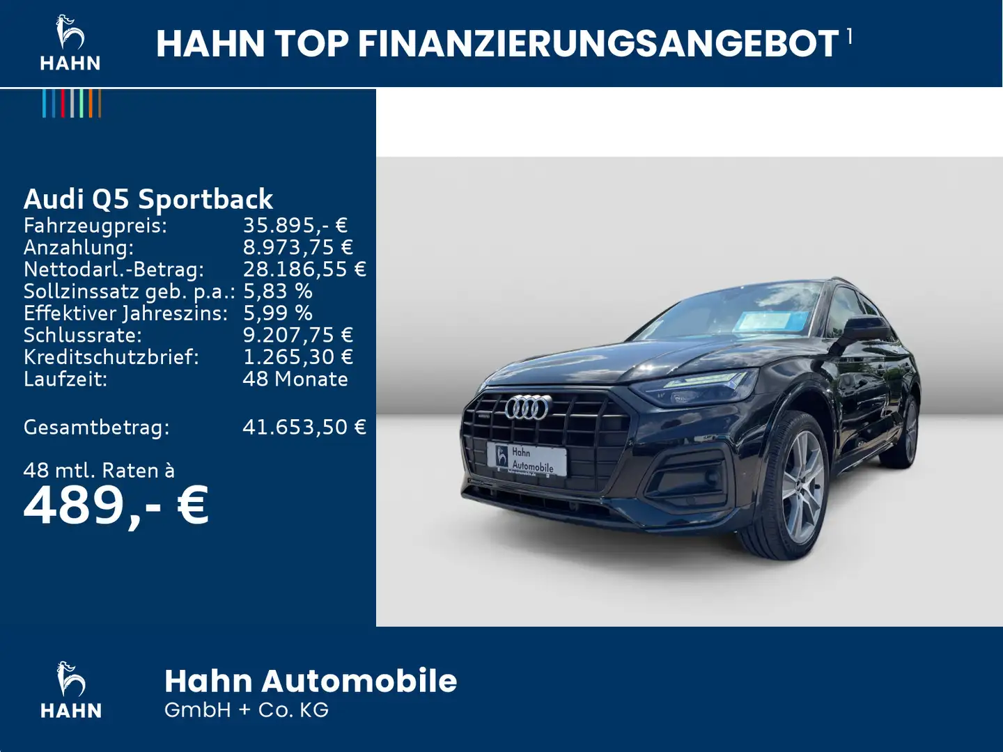 Audi Q5 advanced 50 TDI quattro Tiptronic P Schwarz - 2