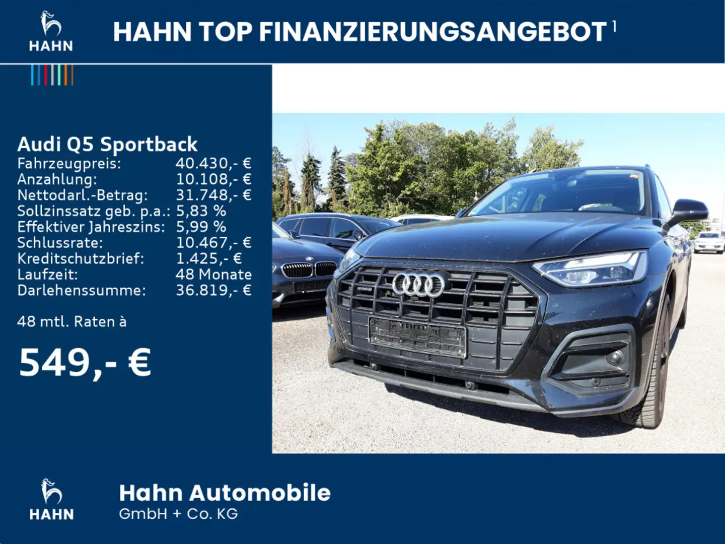 Audi Q5 advanced 50 TDI quattro Tiptronic P Schwarz - 2